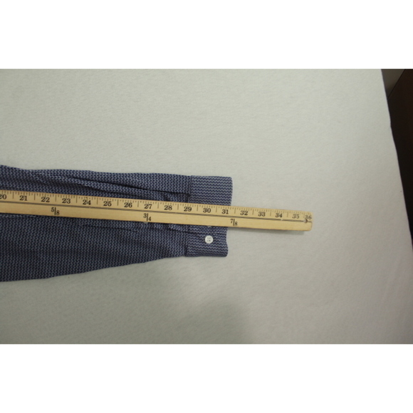 Michael Kors Men Blue Slim Fit Soft Button Up Shirt Casual Size 16 - Picture 7 of 8